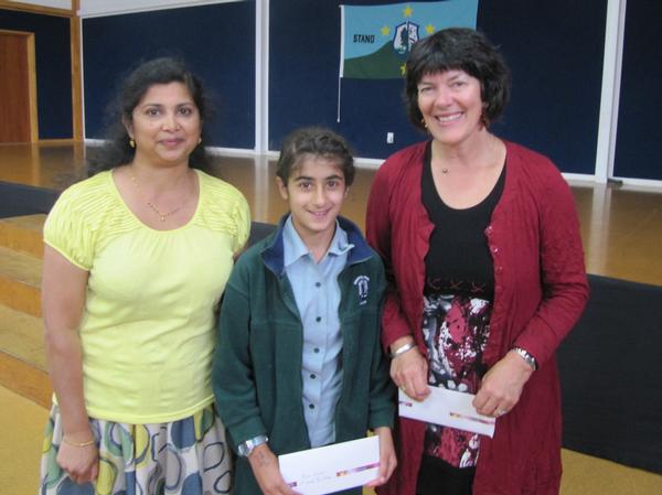 Azita Nafissi, teacher Damyanti Daya, principal Liz Gunn, Churchill Park School 